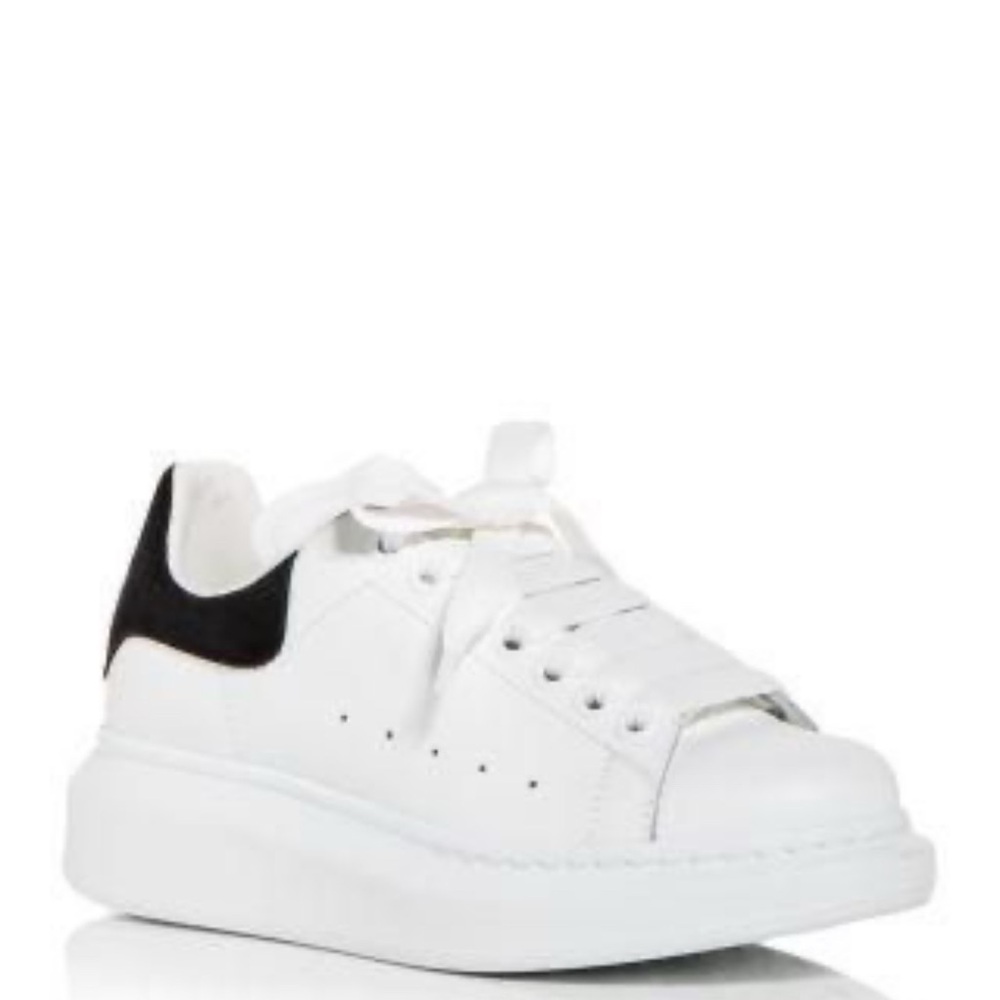 Alexander McQueen White Sneakers with Black Detail